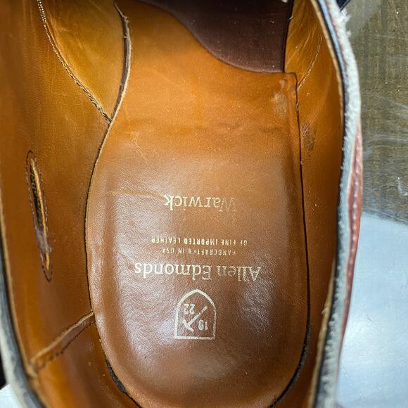 Allen Edmonds Warwick Monk Strap Leather Dress Shoes Men\'s 10D main image 4
